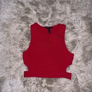 Red forever 21 crop top